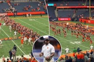 Syracuse's Fran Brown makes entire team run sprints after win