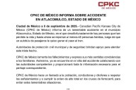 CPKC responsabiliza a operador de autobús tras choque en Atlacomulco