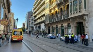Pequeño susto con el Tranvía en el centro de Zaragoza