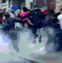 Fried chicken giveaway sparks CHAOS in Paris as riot cops fire tear gas at 3,000