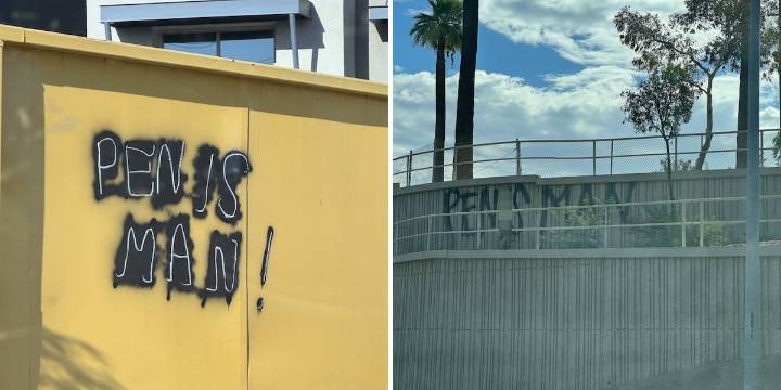 Tempe police arrest man suspected of vandalizing ‘Penis Man’ on buildings