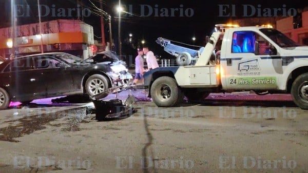 Choque por alcance en Delicias deja cuantiosos daños