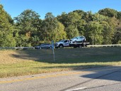 Two-car crash backs up southbound traffic on I