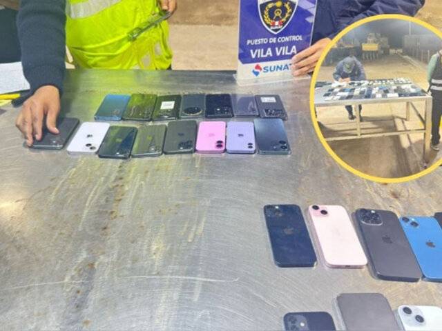 Tacna: capturan contrabandistas y decomisan más de 100 celulares valorizados en S/ 250 mil