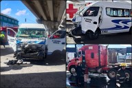 Choque entre urvan y tractocamión en Pachuca acaba en tragedia: dos pasajeros perdieron la vida