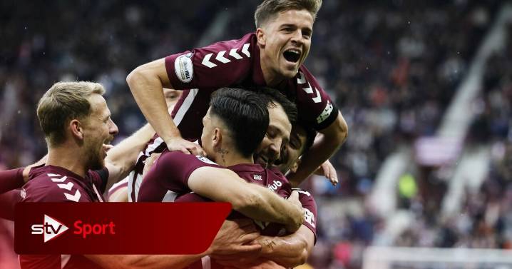 Brilliant Hearts win again to go top as Falkirk are well beaten