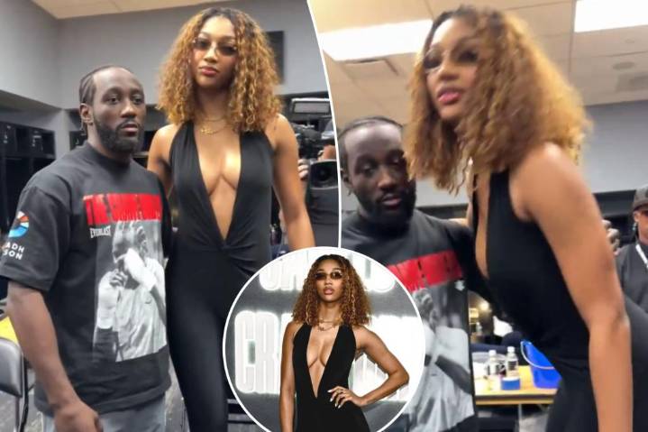 Angel Reese towers over Terence Crawford before Canelo Alvarez bout amid Sky saga