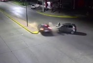 Un auto a toda velocidad destrozó otro y dos menores que estaban en la esquina se salvaron de milagro