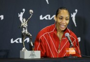 Bam Adebayo shares emotions that came with presenting A'ja Wilson with her fourth WNBA MVP trophy