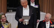 Donald Trump goes off-script and launches political attack in front of the King