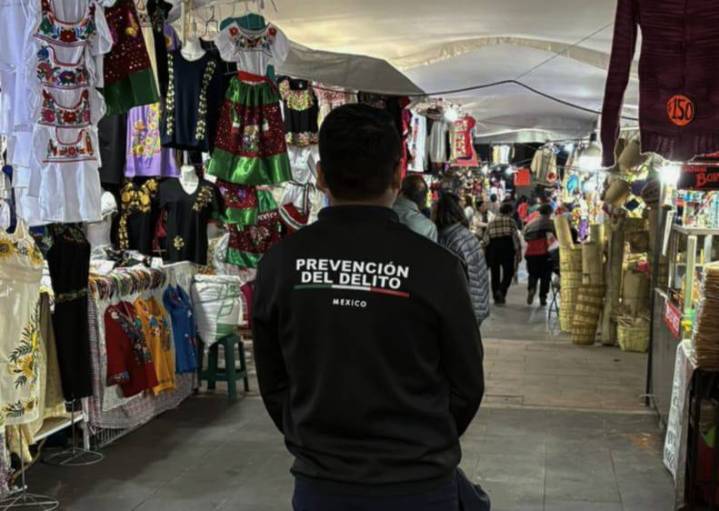 Refuerzan seguridad en Feria de San Pedro Cholula con participación activa de comerciantes