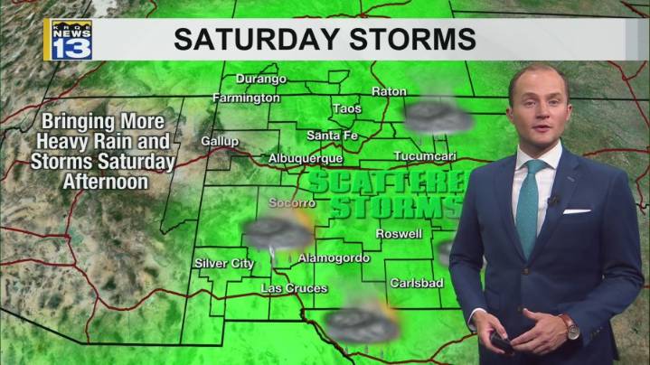 Storm chances continue though Saturday