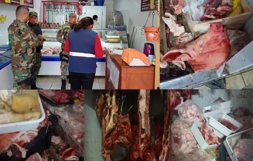 Decomisan 407kg de carne podrida y clausuran carnicería en Quijano