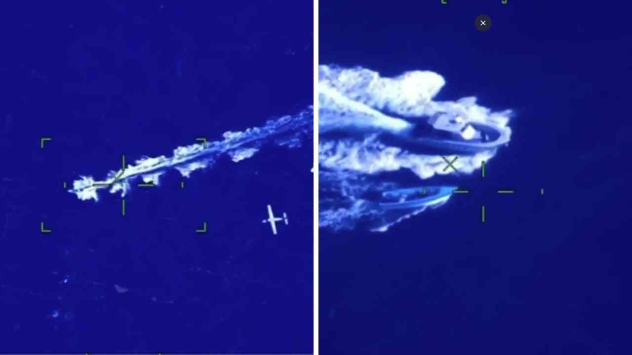 Interceptaron una lancha rápida en el mar Caribe que llevaba a bordo 448 kilogramos de cocaína