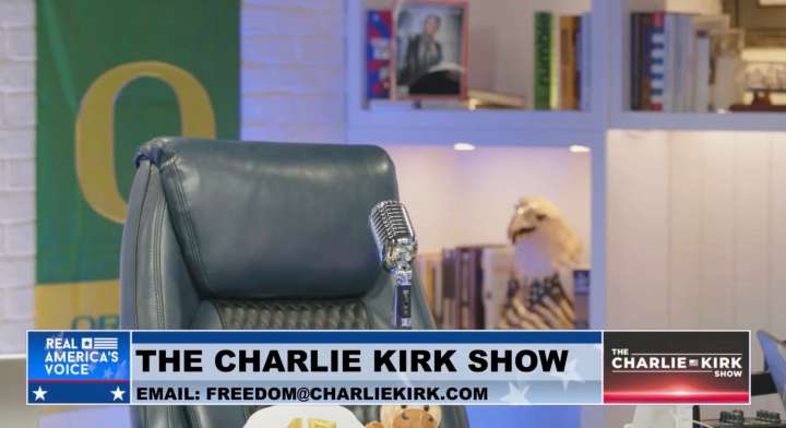 Empty Chair Set Up on The Charlie Kirk Show to Honor Fallen Host