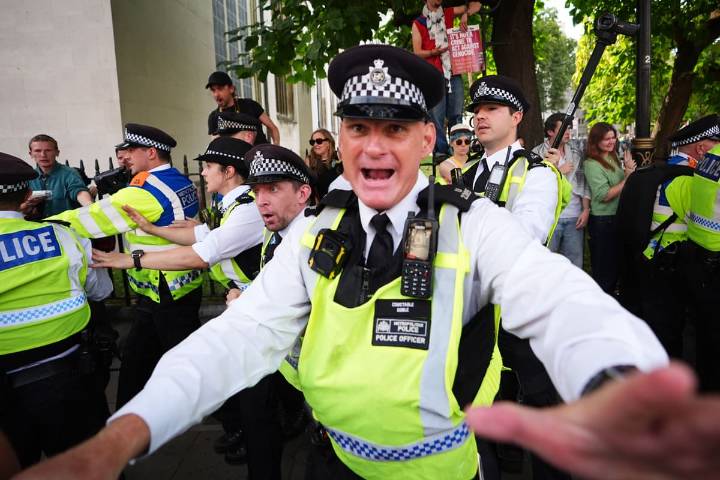 At least 425 arrests as police drag away Palestine Action protesters in Parliament Square