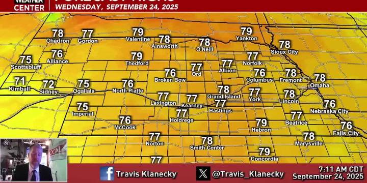 Outside of some spotty light showers today, a quiet and warm weather pattern is ahead