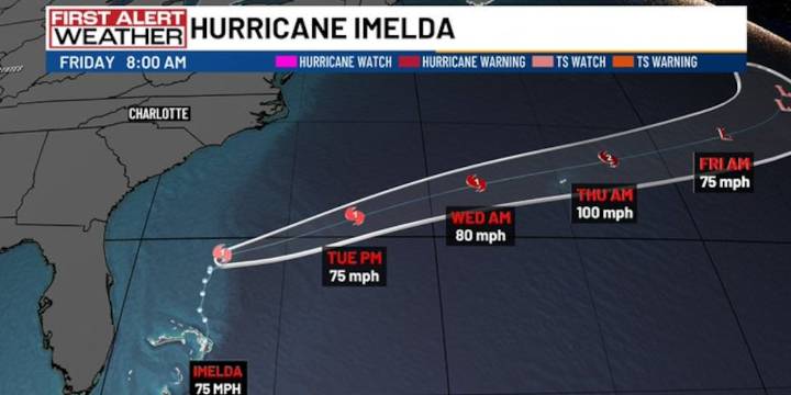 Imelda now a hurricane: What that means for the Charlotte Metro