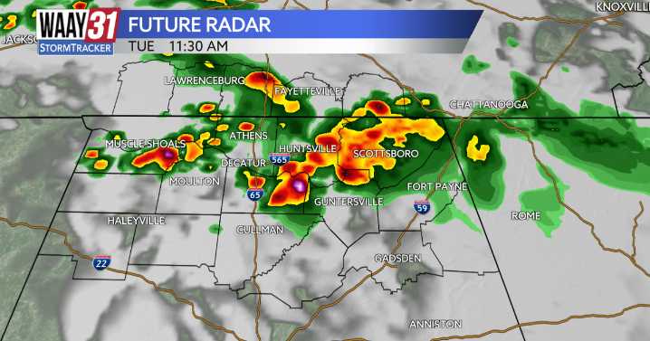 Scattered showers and storms today, another severe weather risk tomorrow