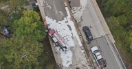 Cleanup continues in Delaware County, Pennsylvania, after tanker truck spilled thousands of gallons of oil
