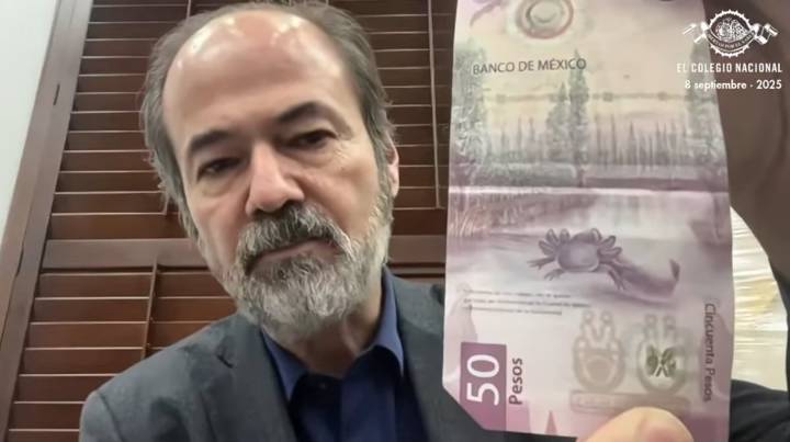 Juan Villoro: Sin gastar, 12 millones de  billetes de 50 pesos por tener al axolote