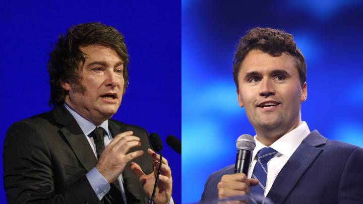 Javier Milei habló por video en el evento de Vox en Madrid y se comparó con Charlie Kirk