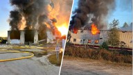 Weare NH fire at Granite State Recycling