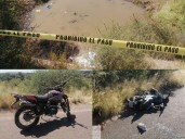 Choque de motos deja adolescente muerto y una mujer herida en Rincón de Romos