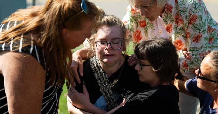 Photos show aftermath of a shooting and fire at a Michigan church