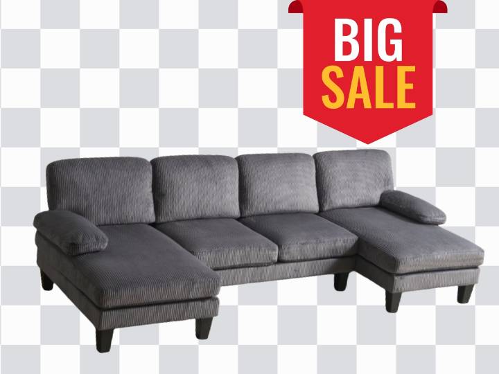 Walmart sectional sofa deal: dual-chaise lounging couch now $349.99, was $739.99