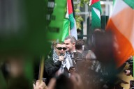 A British court throws out a terror-related charge against a member of the Irish rap group Kneecap