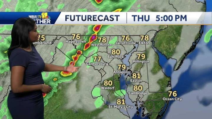 ALERT DAY: Line of storms by late afternoon in Maryland