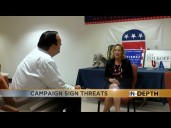 In-Depth: Republican candidates react to disturbing messages left on campaign signs