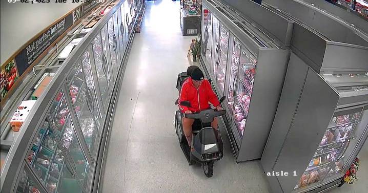 CCTV shows moment brazen mobility scooter rider steals £250 worth of steaks from Co