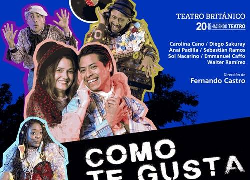 El Teatro Británico celebra 20 años de producciones propias con una fiesta teatral imperdible: «Como te gusta»