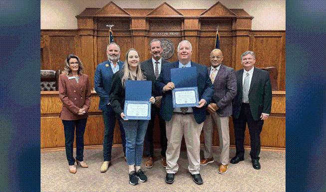 Smith County Commissioners Court honors first responders who saved choking toddler