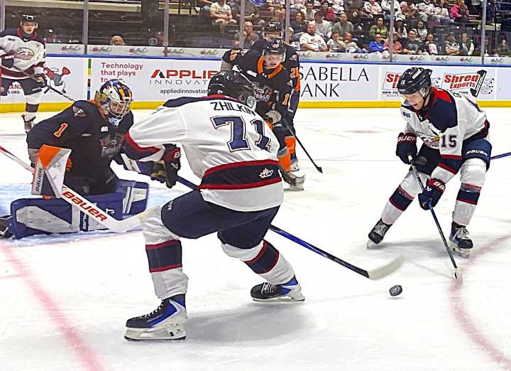 Flint’s Chase Hull begins OHL career with OT winner to top Saginaw Spirit