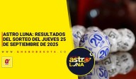 Astro Luna: resultados sorteo del jueves 25 de septiembre