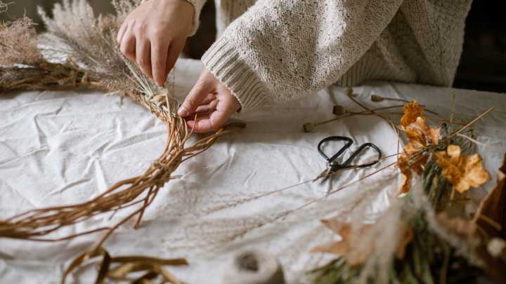 DIY A Stunning Fall Wreath Using Foraged Items From Your Yard