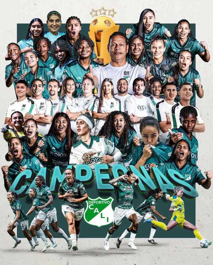 Las chicas del Deportivo Cali se coronaron campeonas Liga Femenina BetPlay 2025