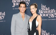 Margot Robbie Bares Legs in Vintage Mugler Gown at ‘Big Bold Beautiful Journey’ NYC Premiere with Colin Farrell | A Big Bold Beautiful Journey, Colin Farrell, Hamish Linklater, Kogonada, Lily Rabe, Ma
