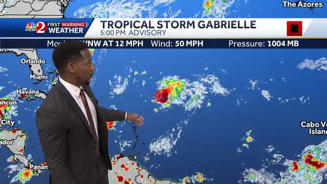 Tracking Tropical Storm Gabrielle: Maps, path, spaghetti models