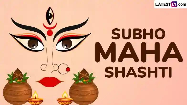 Festivals & Events Subho Maha Shashti 2025 Wishes and HD Images: WhatsApp Status Greetings, Wallpapers, Facebook Messages and Quotes To Share With Family and Friends