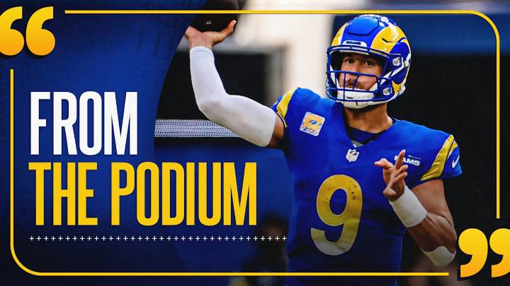 From the Podium: Sean McVay and Matthew Stafford on comeback win over Colts and the key contributors that made it happen