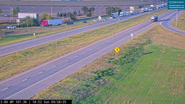 Un accidente cerró la I-80 en dirección oeste cerca de Big Springs