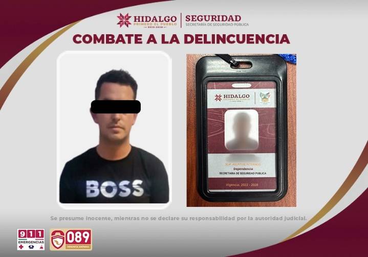 Cayó falso supervisor de la Policía Estatal, fue detenido en Tolcayuca