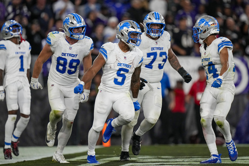 Lions run over the Ravens, sack Lamar Jackson 7 times in a 38