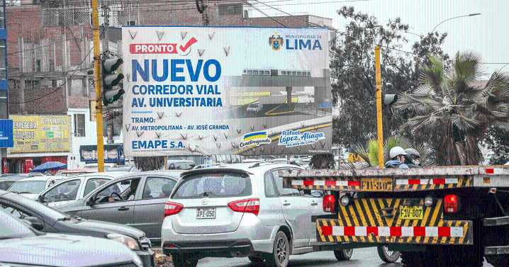 Cierran tramos de la avenida Universitaria por construcción de la Vía Expresa Norte: conoce los desvíos