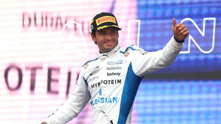 Carlos Sainz logra su primer podio con Williams en F1