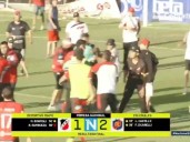 Escándalo en Mendoza: los jugadores de Deportivo Maipú se agarraron a piñas con sus hinchas